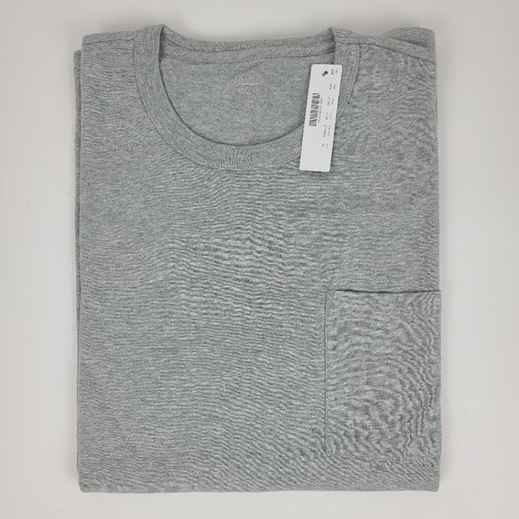 J. Crew Garment Dyed Pocket Tee T-Shirt Men's XL ''Heather Gray' (HGR) Grey - Picture 1 of 7